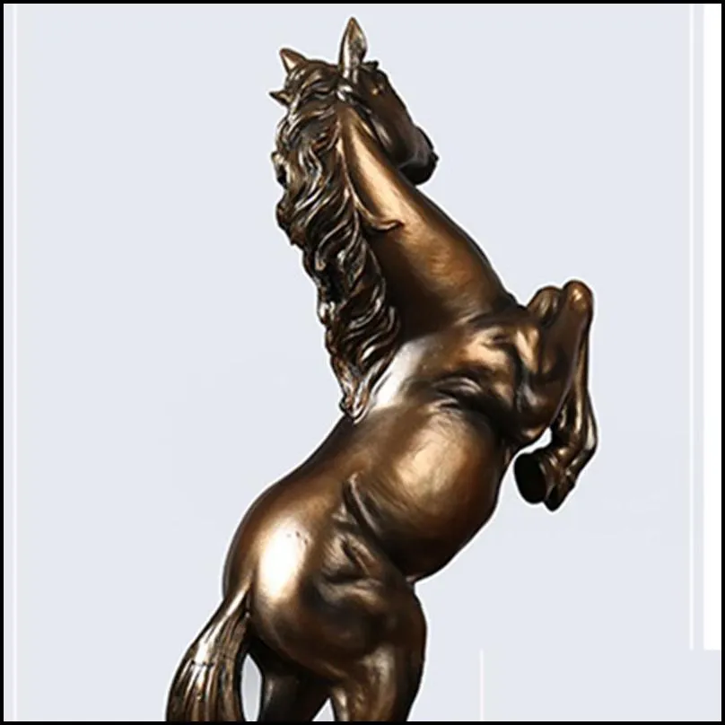 vilead 12 4 resin horse statue living room crafts decorative ornaments creative home horse to successful opening lucky gifts t200330