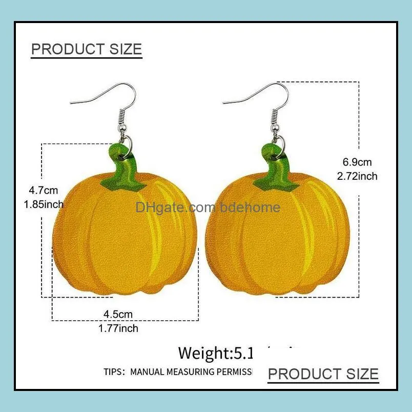 halloween christmas theme leather earrings skull pumpkin print drop dangle earring jewelry gifts for women girls wholesale dhs 