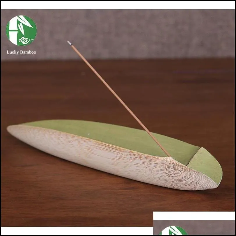 Wholesale Chinese Wood Incense Burner Handmade Unique Incense Holders Leaves Shape House Decoration Living Room Censer Gift Vqna2