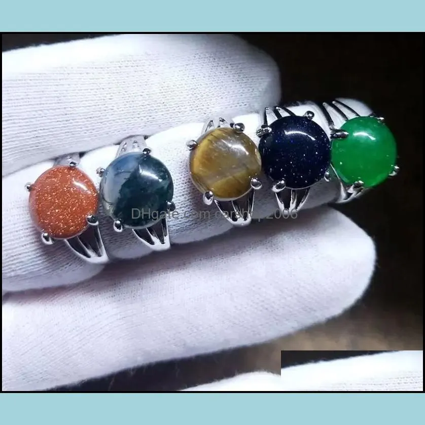 natural stone rings for women men mix bohemian style designs couples designer jewelry engagement accessories gift wholesale