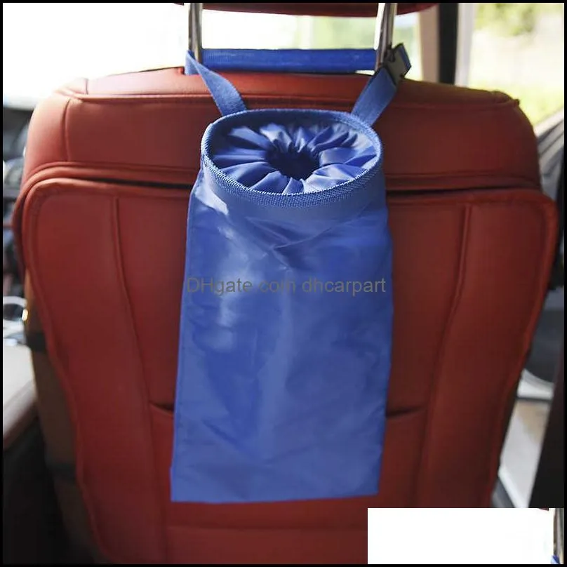 portable car seat back garbage bag auto trash can leakproof dust holder case box car styling oxford cloth