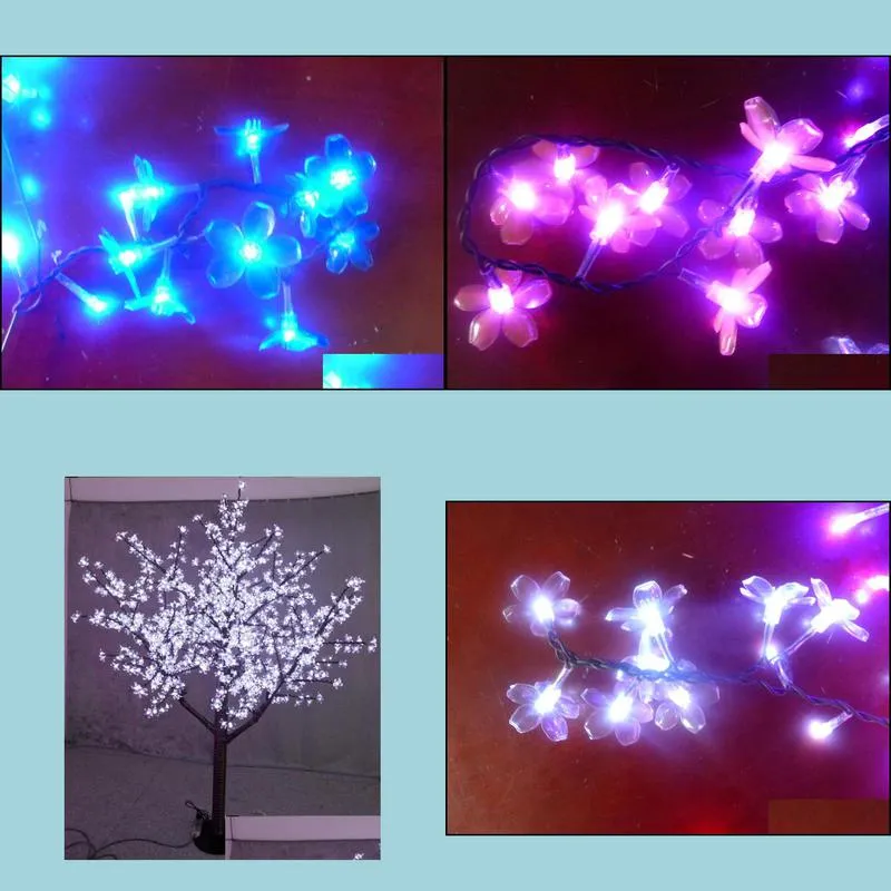 led christmas light cherry blossom tree 480pcs led bulbs 1 5m/5ft height indoor or outdoor use shipping drop shipping rainproof