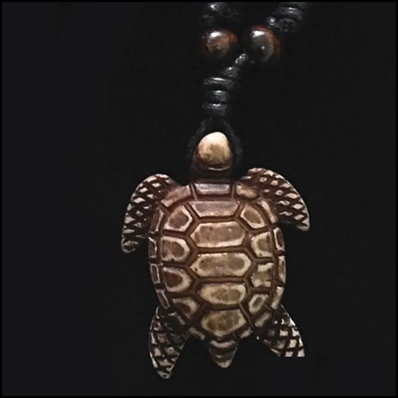 turtle necklace men womens imitation yak bone cute tortoise hawaii tribal surfer sea turtles charms pendants necklaces
