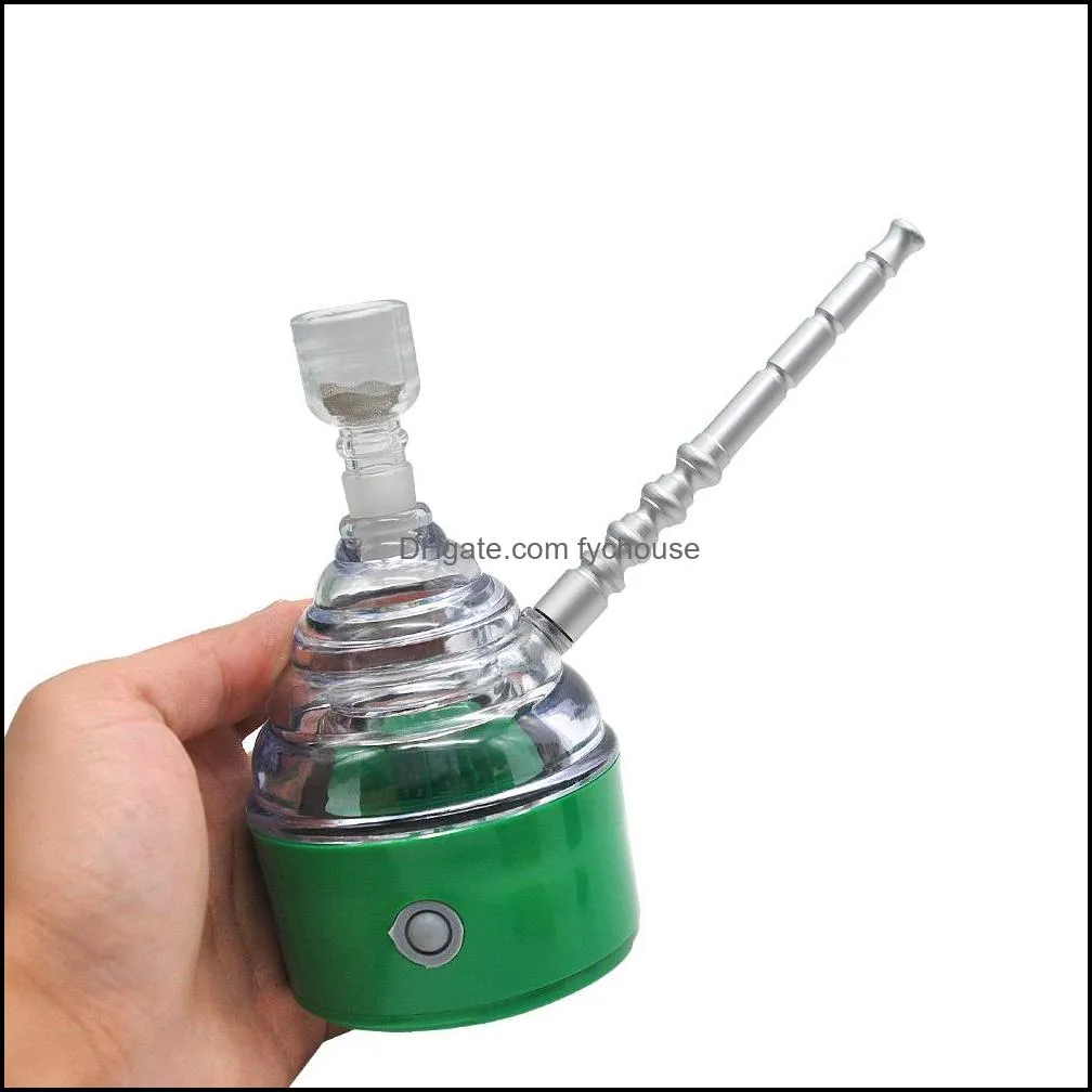 wholesale electric glass smoking pipe shisha hookah mouth tips cleaner tobacco pipes snuff snorter vaporizer water bong