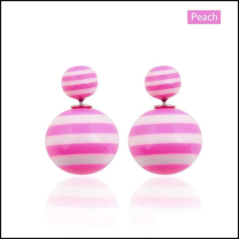 stud earrings brand jewery elegant earrings for women stripe ball earrings