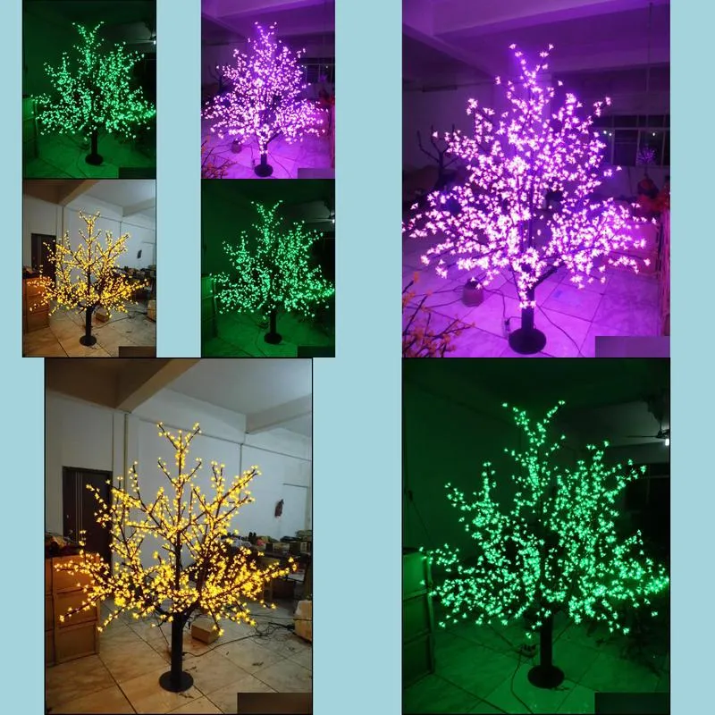 outdoor led artificial cherry blossom tree light christmas tree lamp 1 024pcs leds 6ft/1 8m height 110vac/220vac rainproof drop