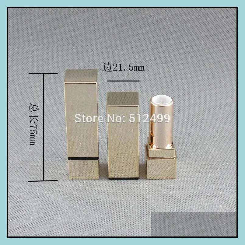 10/30/50pcs 12 1mm mold filling diy empty 4g gold square lipstick tube mouth wax tube lip rugose gold/sparkle gold