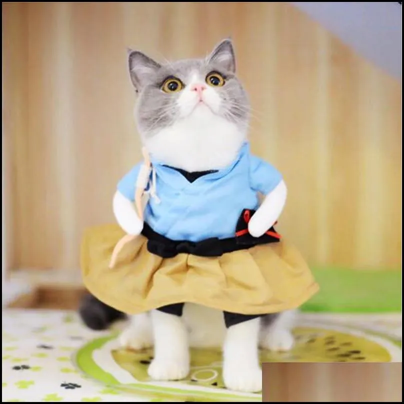 cute portable funny polyester pet cat party clothing cosplay clothes dressing up costume accessories gift