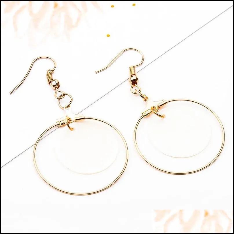 long tassel earrings for women long gold color fashion jewelry shell drop earring multipatterned geometric earrings