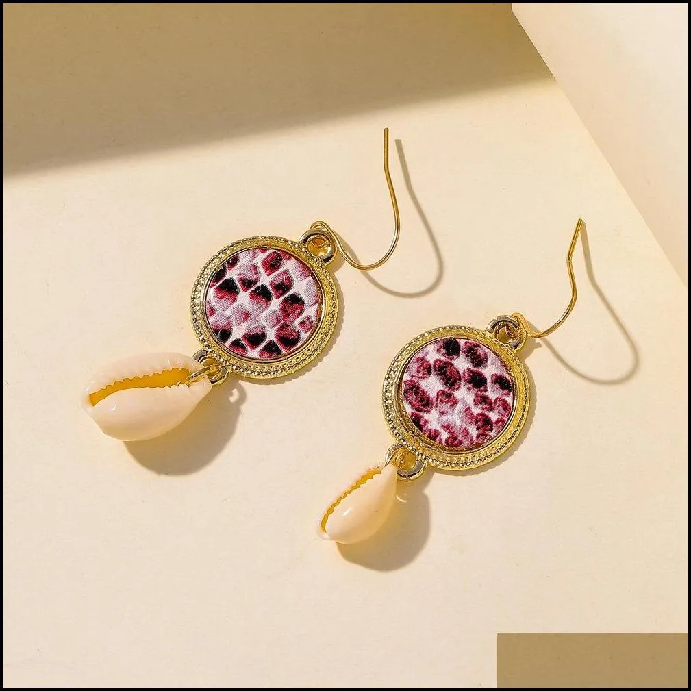 fish scale sea shell pendant earrings gold color statement earrings for women weddings party irregular geometric jewelry gift