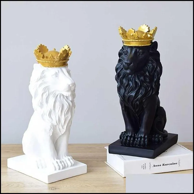 crown  statue home office bar  faith resin sculpture model crafts ornaments animal origami abstract art decoration gift