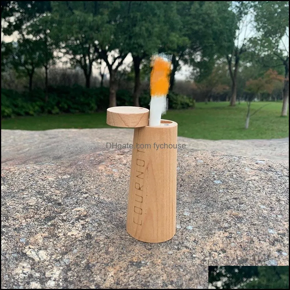 hornet natural wooden wood dugout with one hitter 98mm uv flower style handmade dugout cigarette case tobacco pipe jars