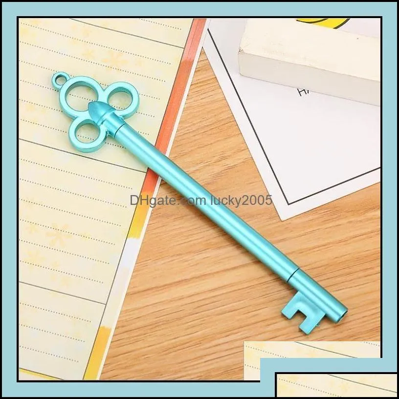 Writing Business Industrialreative Golden Key Neutral Pen Kawaii Stationery Gel Pens Material Plastic Office School Supplies Papelaria