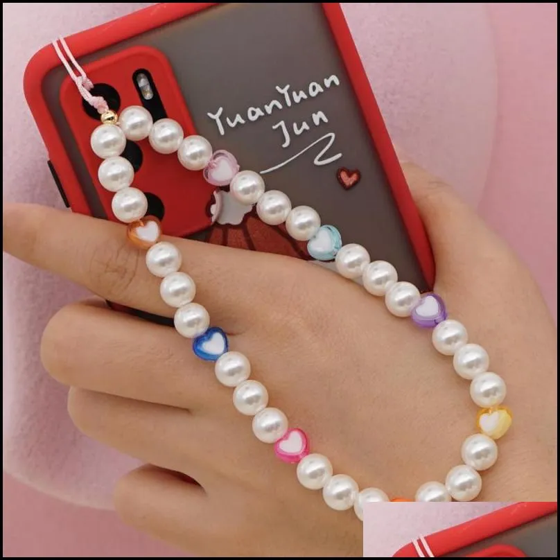 fashion design colorful mobile phone accessories polymer clay beads strands for phone decorate