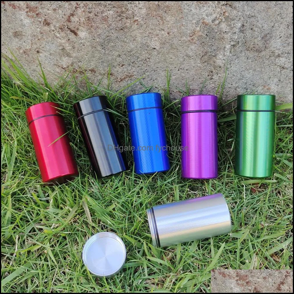 water proof rubber air tight aluminum airtight cylinder stash case tobacco herb storage bottles box pill box
