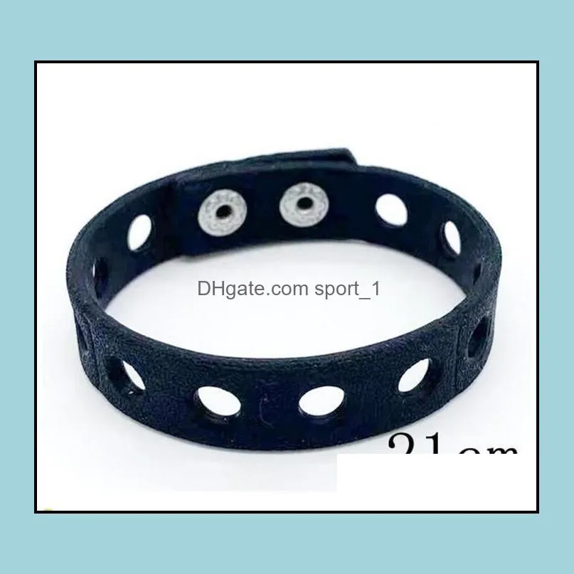 soft silicone bracelet wristband 18/21cm fit shoe croc buckle charm accessory kid party gift fashion jewelry wholesale