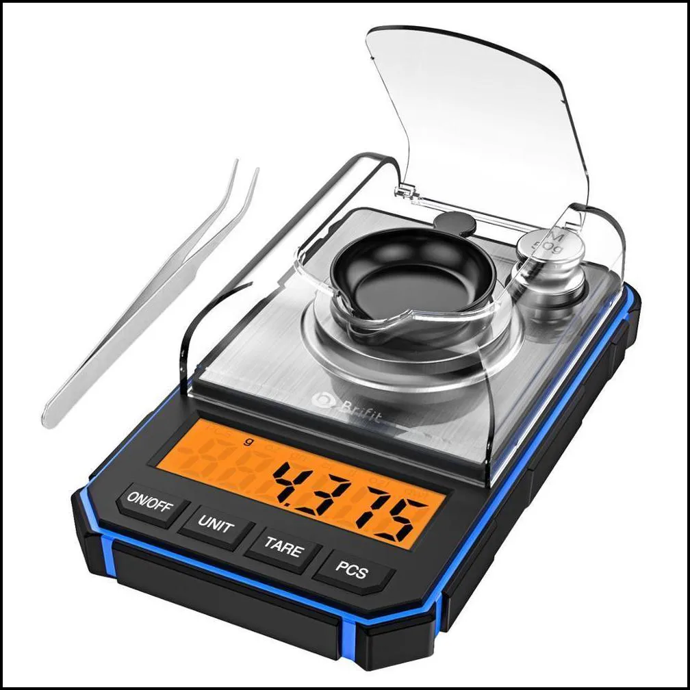 0 001g digital scale portable mini scale precise graduation professional pocket scale milligram 50g calibration weights tweezer 201118