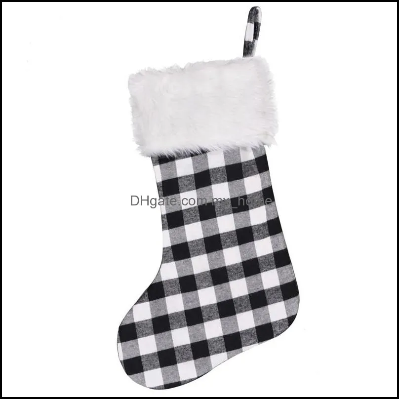 christmas stocking bag santa snowman deer snowflake candy gift bag xmas tree hanging ornament christmas hanging socks