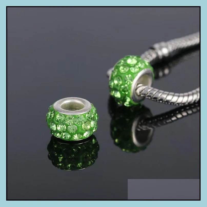 pretty bead silver plated acrylic charms beads fit charms jewelry bracelets necklaces for jewelry making beads