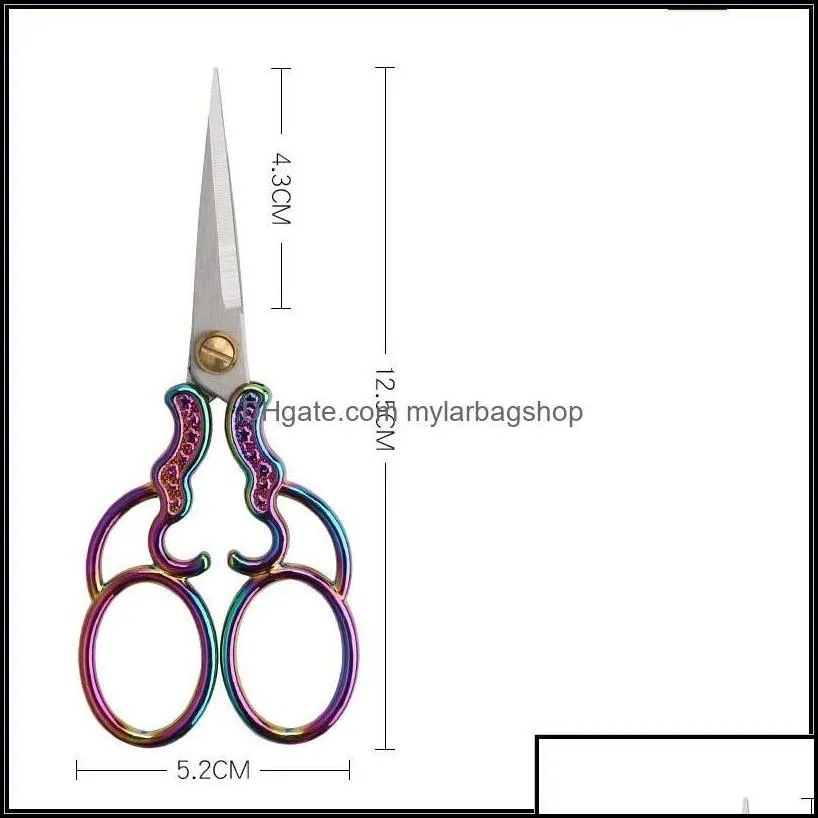 Craft Tools Arts Crafts Gifts Home Garden Stainless Steel Vintage Scissor Sewing Fabric Cutter Embroidery Tailor Scissors Thread