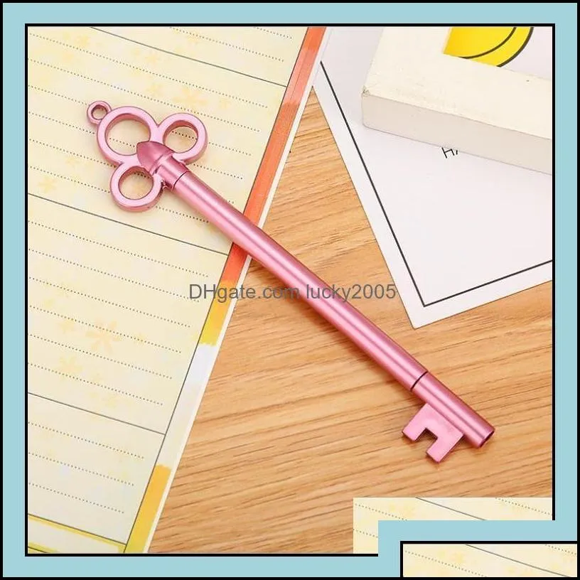 Writing Business Industrialreative Golden Key Neutral Pen Kawaii Stationery Gel Pens Material Plastic Office School Supplies Papelaria