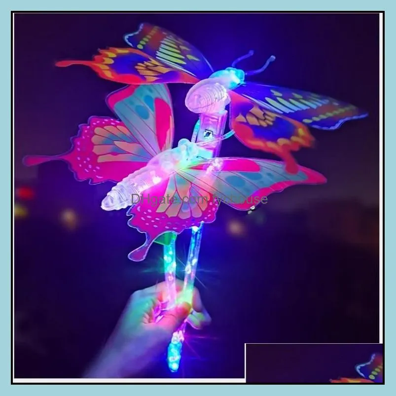 concertccartoon light stick led toys fairy sticks bobo ball magic stick flash balls push small gifts childrens luminous toy night