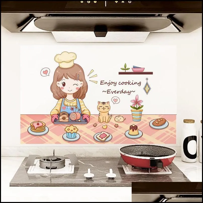 oil proof sticker multifunctional kitchen transparent selfadhesive high temperature resistant waterproof decorative sticker wall