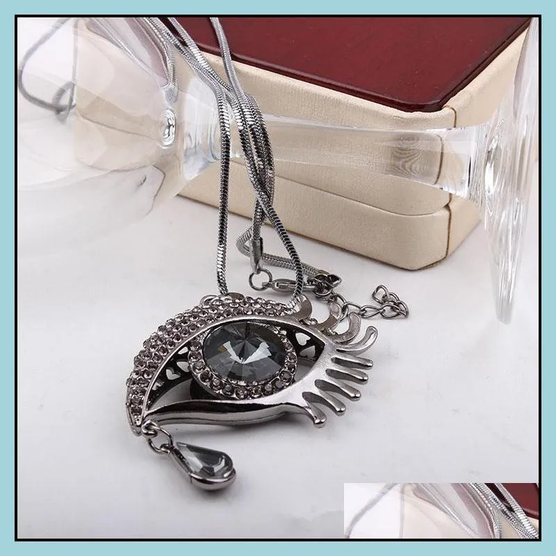 pendant necklaces for women lover eye tear crystal necklaces chain necklace