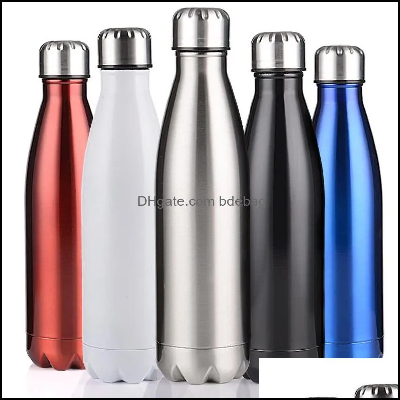 500ml cola shaped bottle insulated double wall vacuum highluminance water bottle creative thermos bottle coke cups