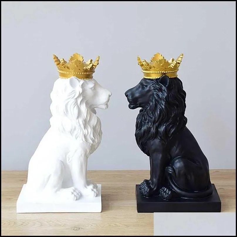 crown  statue home office bar  faith resin sculpture model crafts ornaments animal origami abstract art decoration gift