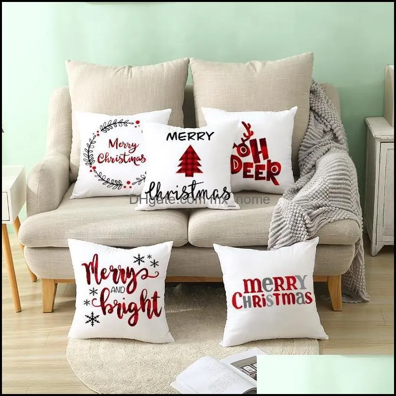 christmas pillow case with hidden zipper design 40 patterns xmas throw pillow covers for sofa couch bed car decoration