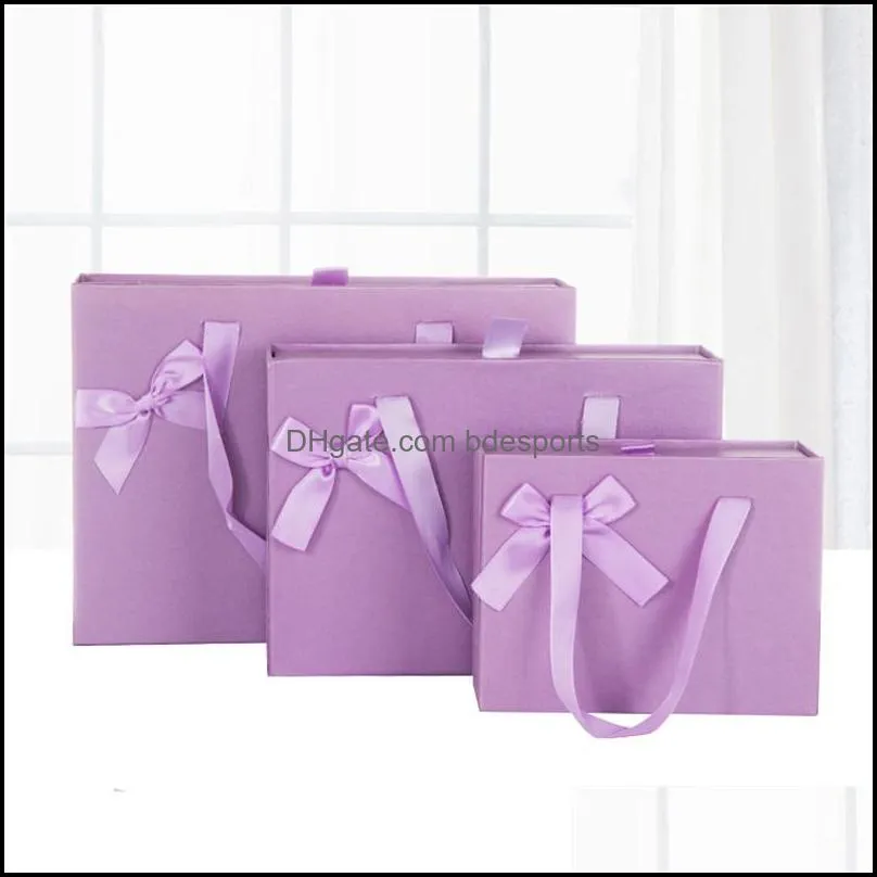 paper gifts bags with handles jewelry shopping bag gift wrap recyclable cosmetic box gift bag 4 color