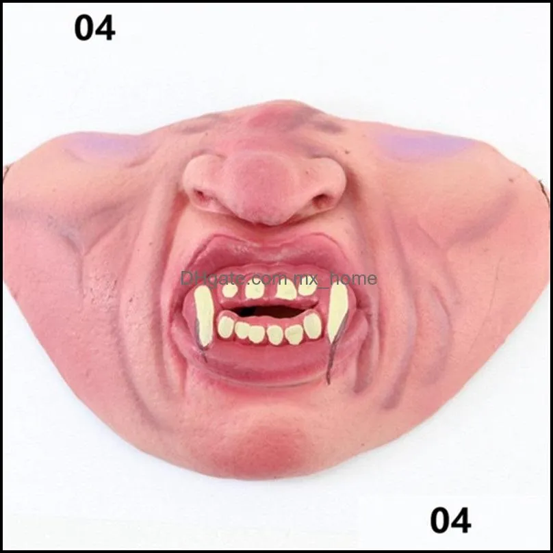 latex clown cosplay half face horrible scary mask halloween horrible scary masquerade mask halloween fools day clown latex mask