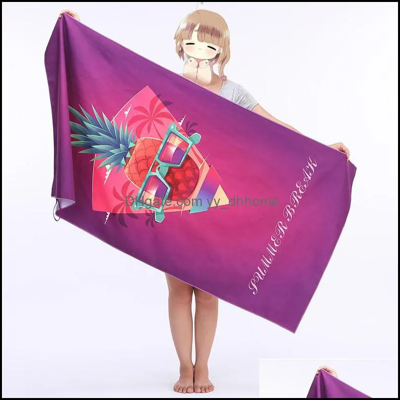 microfiber fabric bath towels adults girl polyester cotton blends absorbent towel printed windproof warm sport beach towel