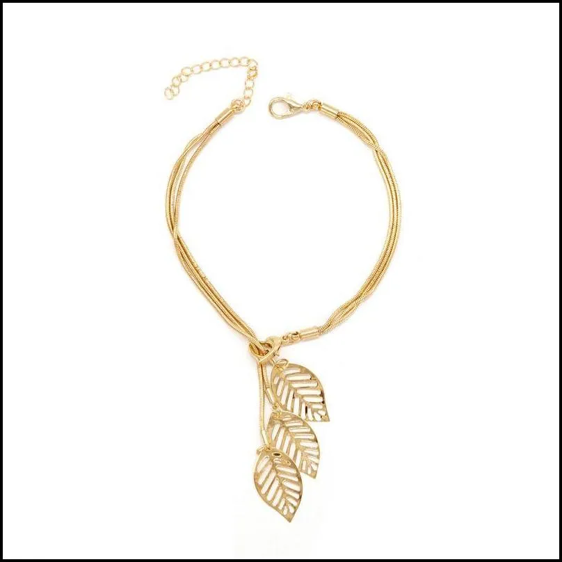 charm bracelets korean version of ins gold wire mesh hollow heart leaf bracelet ladies fashion wedding party mothers day jewelry gift