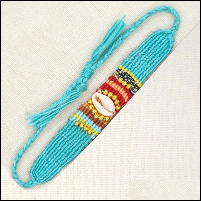 charm bracelets go2boho 2022 boho beach shell tassel pulseras handmade braided bracelet bangle fabric cloth for women gift jewelry