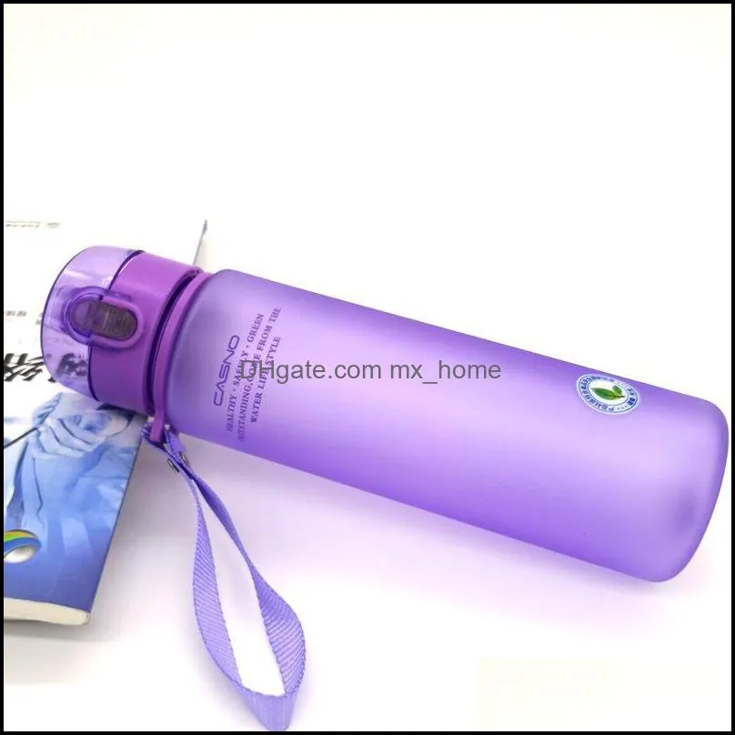 sport water bottle plastic frosted drinking bottles leakproof water bottle portable pc camping hiking water bottle 14 oz and 20 oz