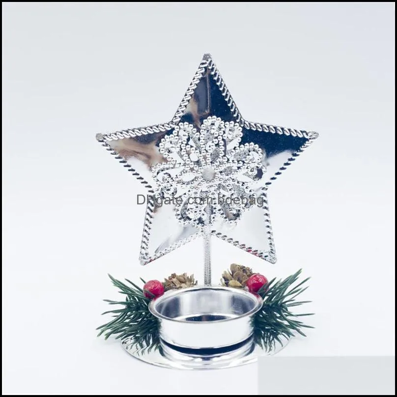 christmas decoration candlestick heart tree snowflake design iron christmas candle holder merry xmas desktop candle decoration