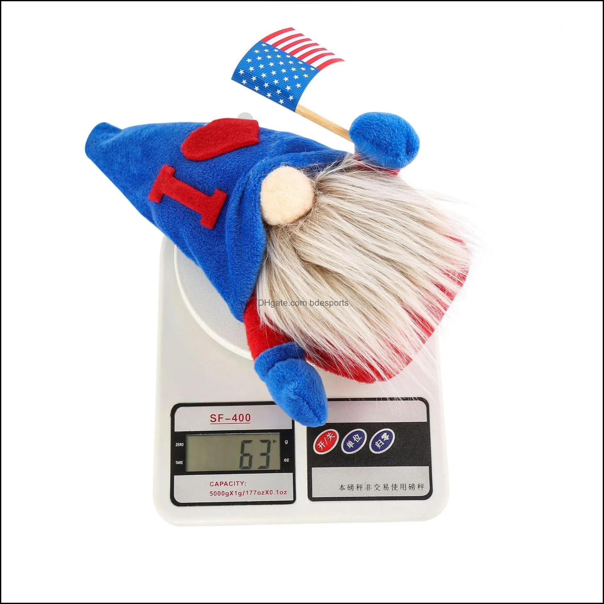 party favors american independence day gnomes patriotic gnome with flags home office table decoration