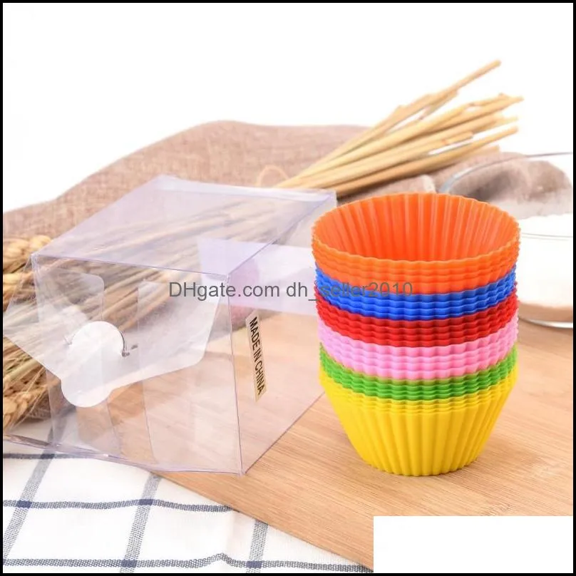 7cm round cake cups silicone muffin cups diy baking mould silicone