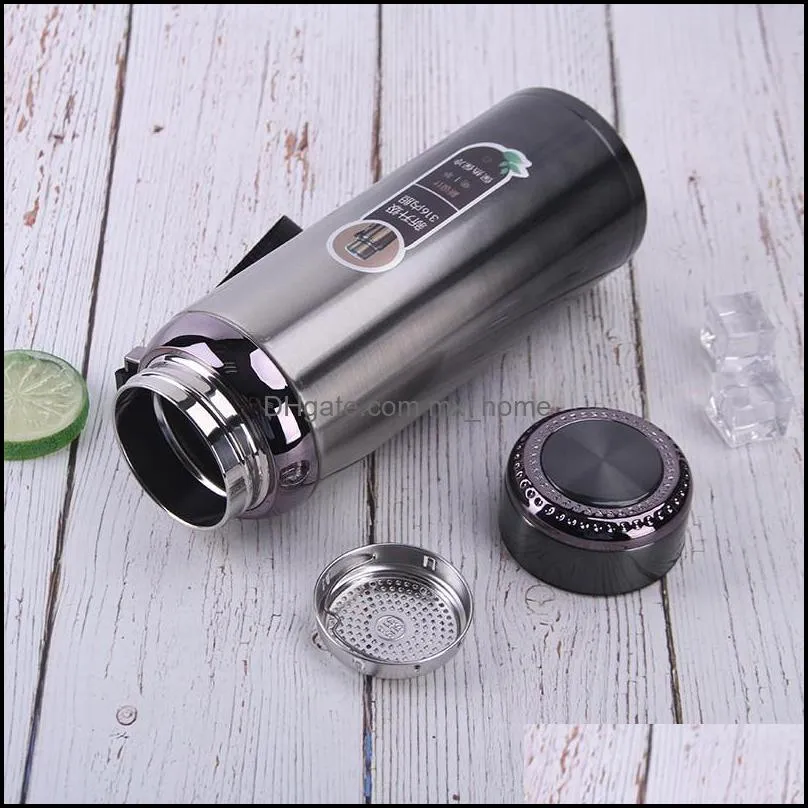 600ml 800ml water bottle 316 stainless steel tumblers large capacity vacuum insulated bottle with tea infuser and rope