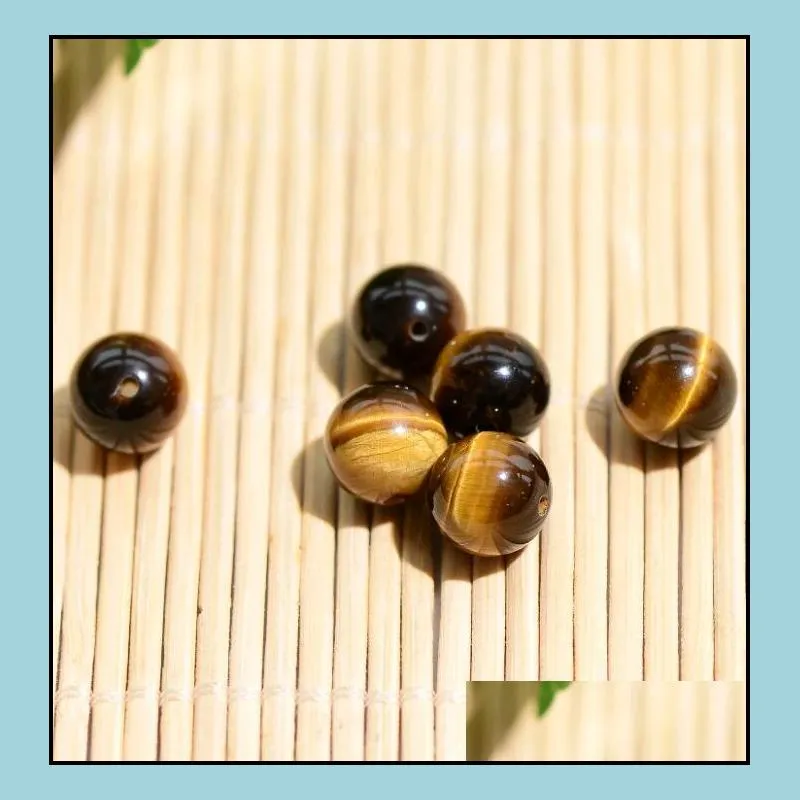 natural tiger eye round beads for bracelet 5a grade semifinished tigereye string beaded bracelet size 3mm18mm