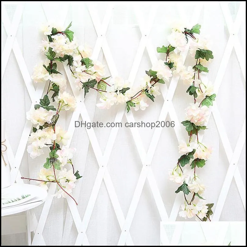 2 2m artificial flower vine cloth rose ivy flower artificial vines hanging garland decorations wedding party garden decor