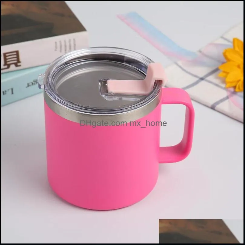 14oz stainless steel coffee mugs double walled insulated coffee cup with handle insulated tea milk coffee mug