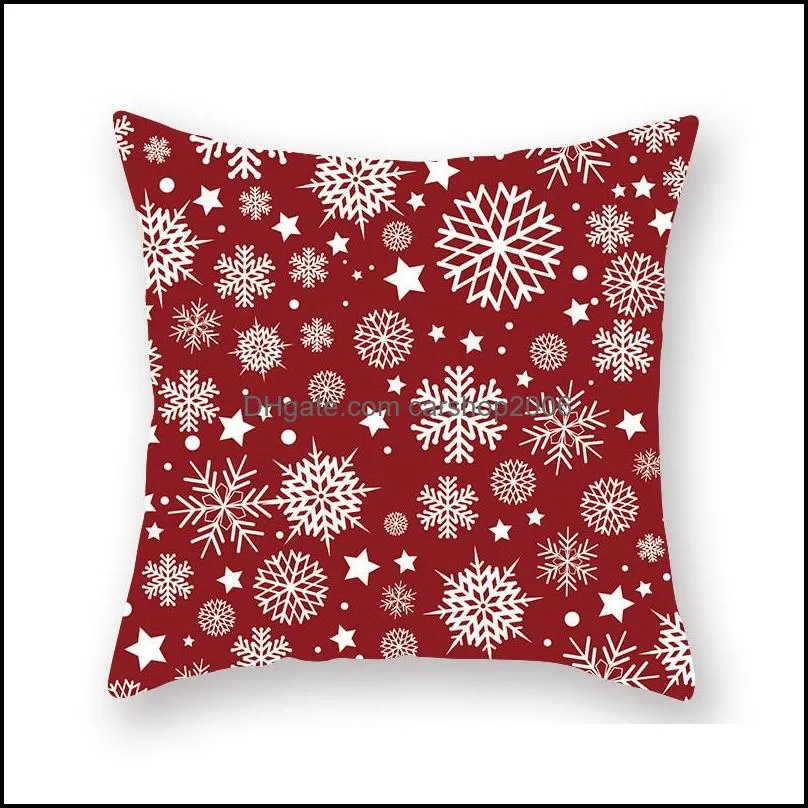christmas pillow cover merry christmas santa claus elk pillow case peach skin sofa pillowcase cushion xmas gift home decor