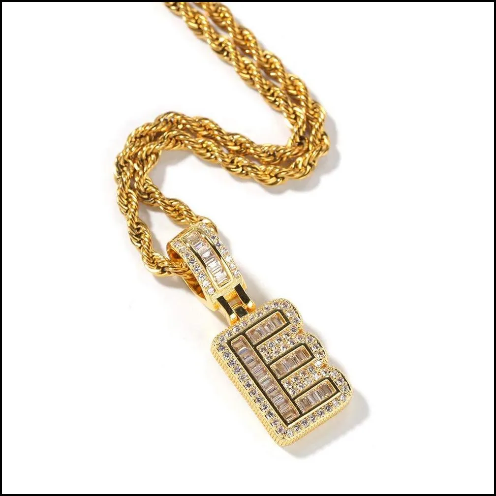 pendant necklaces custom iced out name necklace personalized bubble letter 18k gold sier hip hop diamond chain for men women az initi