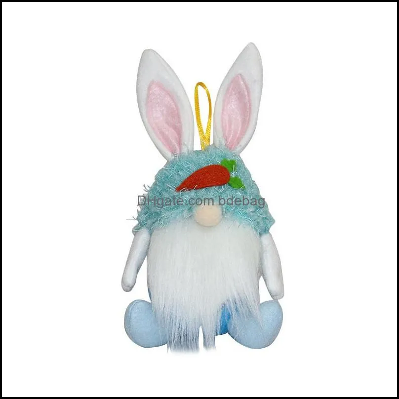 easter faceless doll bunny candy jar 2021 creative rabbit egg shape candy holder kids candy gift storage