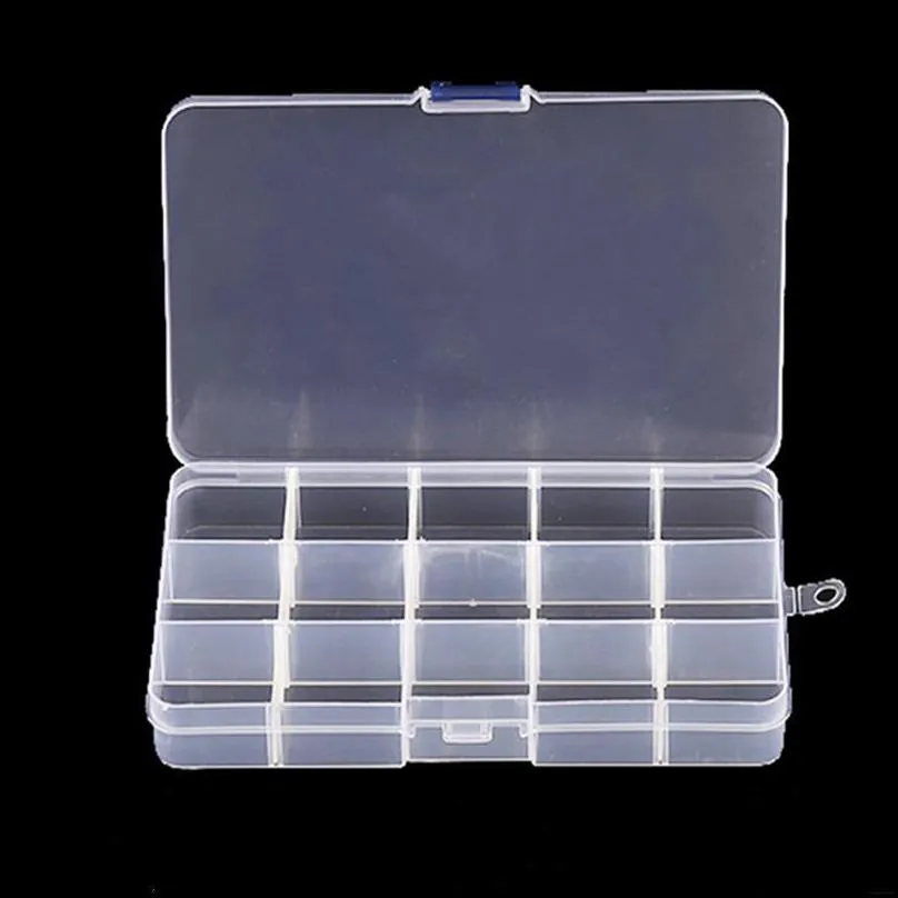 24 compartment plastic jewelry box case beads storage containers craft organizer boxes wholesale