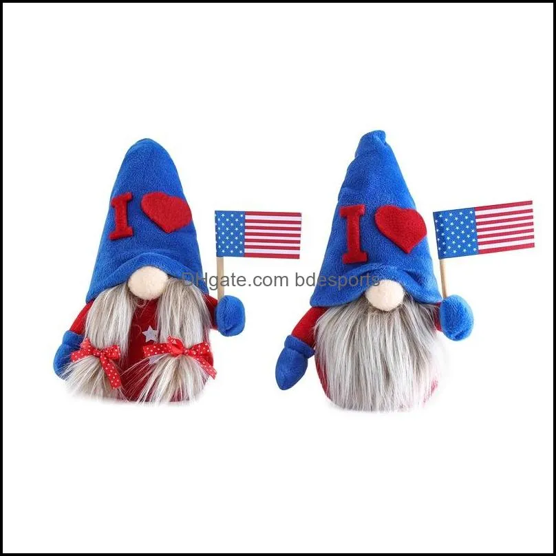 party favors american independence day gnomes patriotic gnome with flags home office table decoration