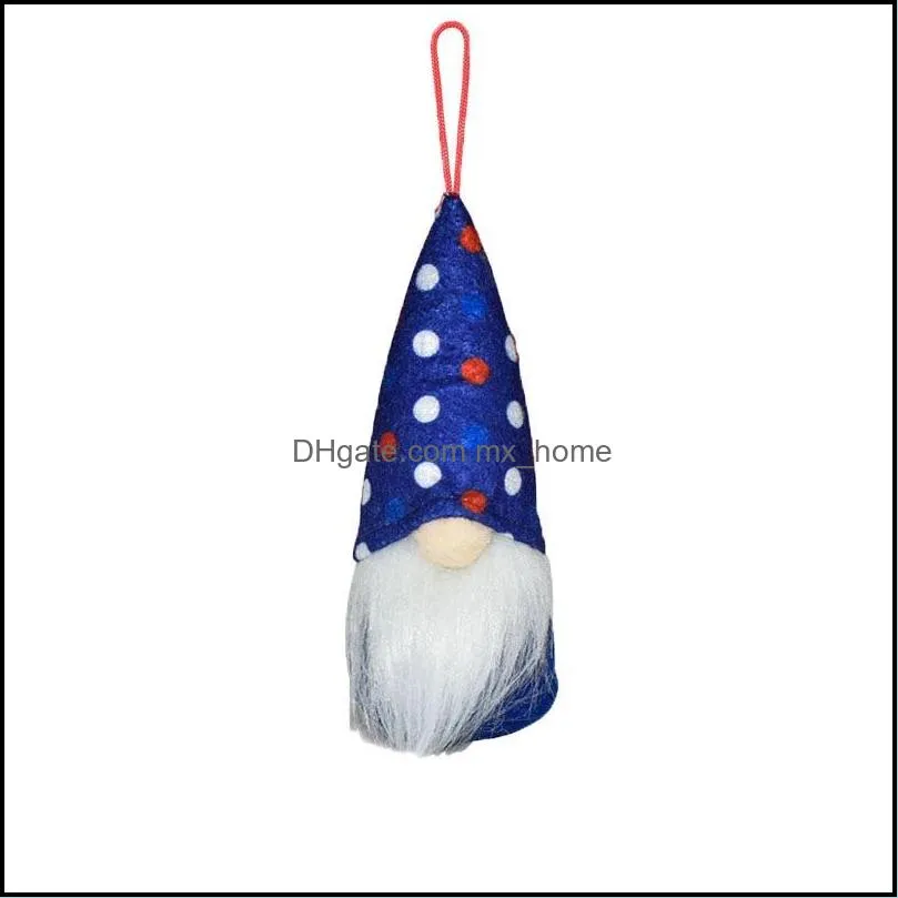 4th of july party gnome american independence day hanging ornaments usa patriotic handmade plush faceless gnomes decorations gift